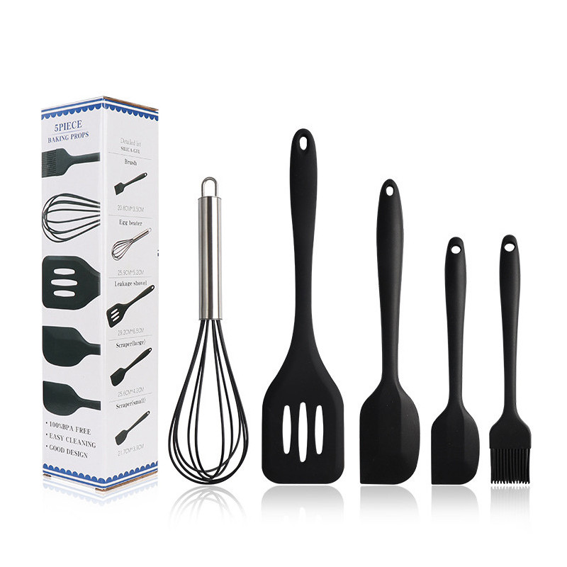 Utensilios De Silicona Cocina Juego 5 Piezas Espatulas Brocha Y - Imagen 5