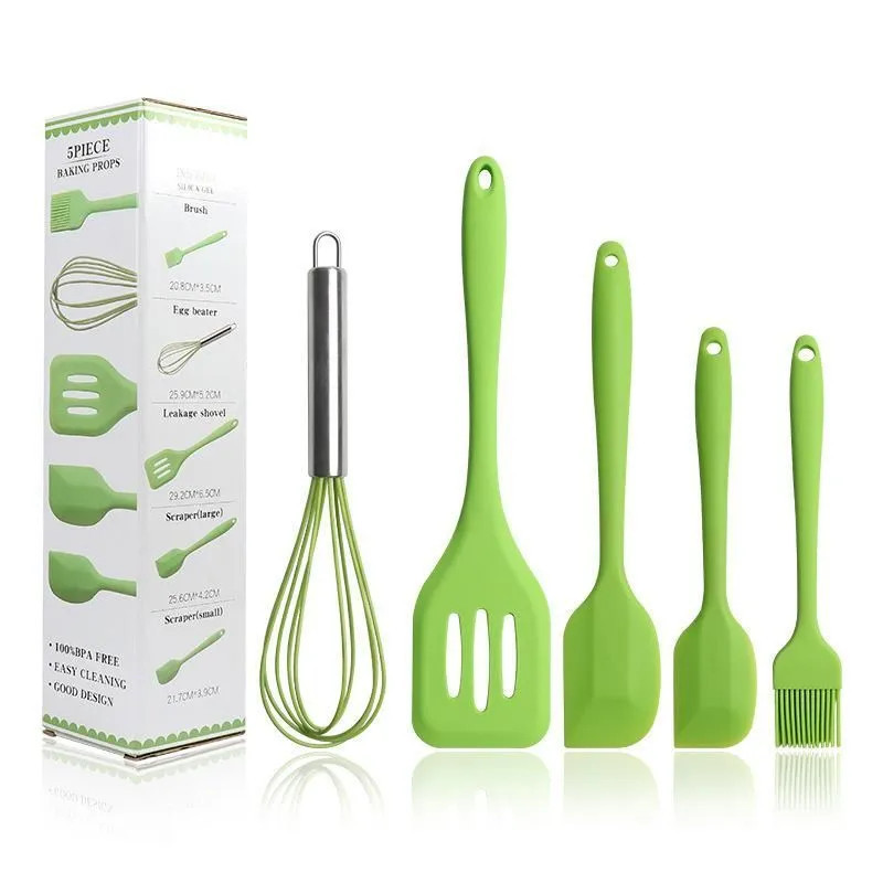 Utensilios De Silicona Cocina Juego 5 Piezas Espatulas Brocha Y - Imagen 7