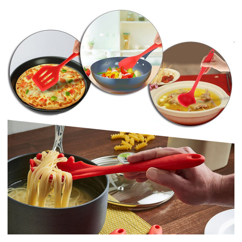 Utensilios De Silicona Cocina Juego 5 Piezas Espatulas Brocha Y - Imagen 8