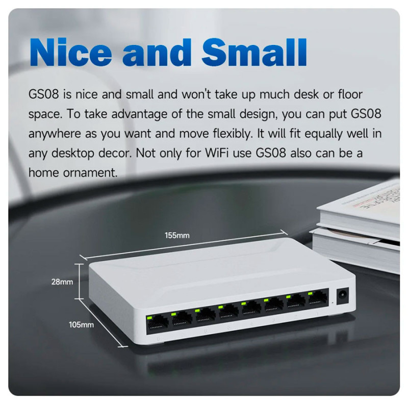 Switch De Red Lan 8 Puertos Rj45 - Imagen 4