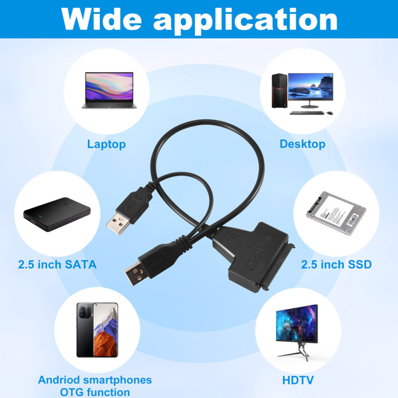 Cable Sata A Usb 2.0 Hdd / Sdd Adaptador Para Disco - Imagen 4