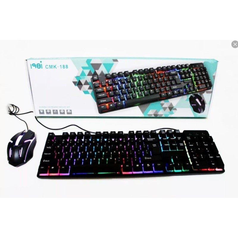 Kit Teclado y Mouse Gamer Luz Led Retroiluminado - Imagen 5