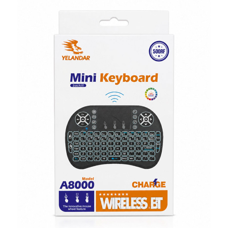 Mini Teclado Smart Tv Bluetooth Retroiluminado RGB - Imagen 6