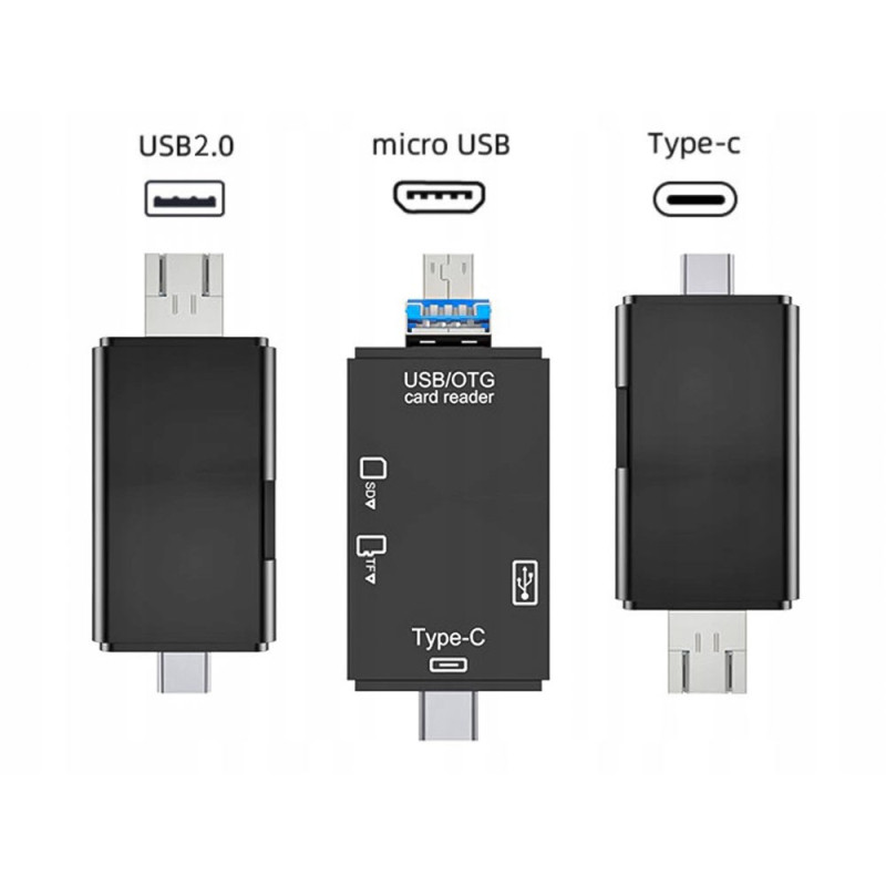 Lector De Memorias OTG Sd / Tf / Tipo-C / Usb 3.0 / Micro Usb - Imagen 8