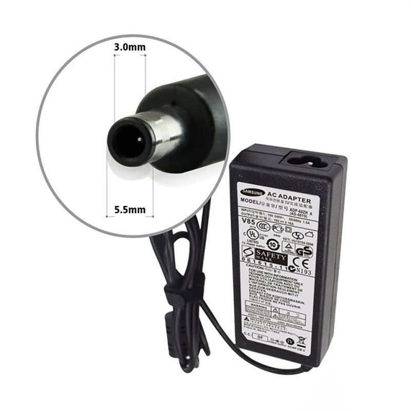 Cargador Samsung Para Notebook / Laptop 19v 3.16a Pin - Imagen 3