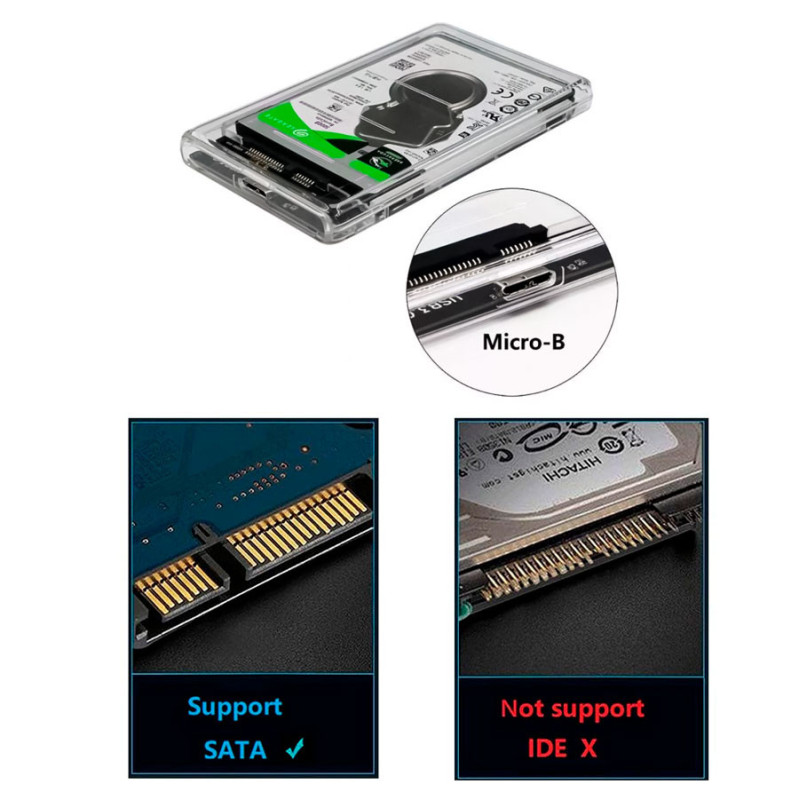 Gabinete Carcasa Disco Duro 2.5 Usb 3.0 Sata Case - Imagen 2