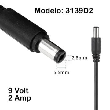Alternative view of Fuente De Alimentacion 9Volt 2Amper Ficha 5,5mm -