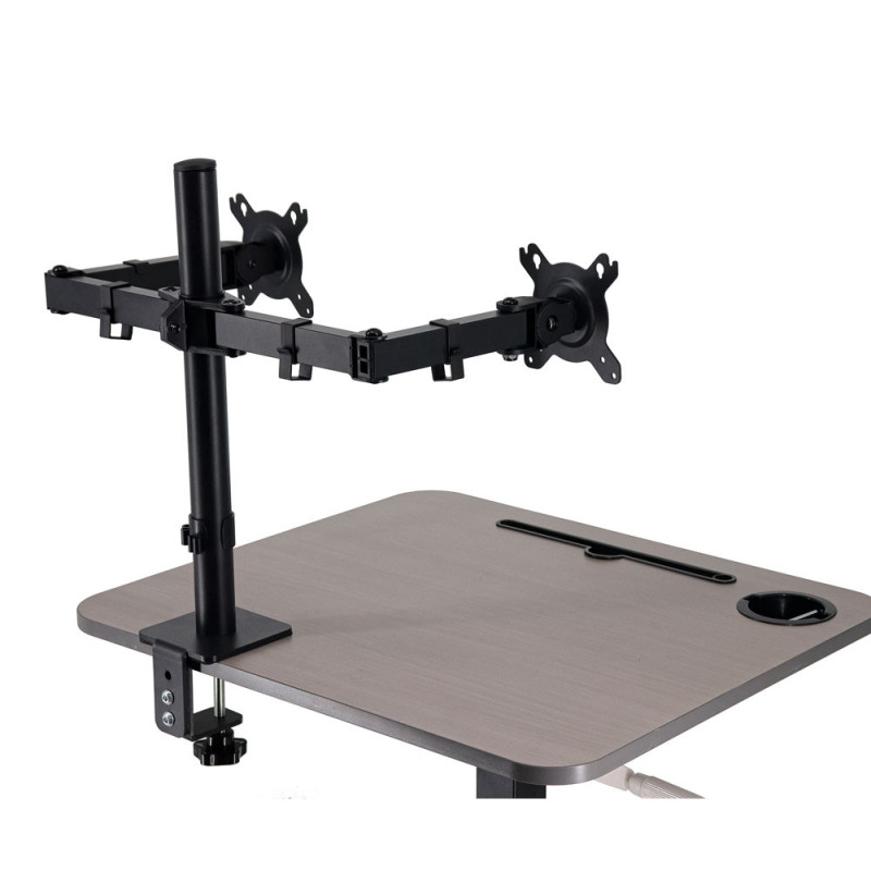 Soporte Universal Mesa Brazo Doble Para 2 Monitores 13" - - Imagen 3