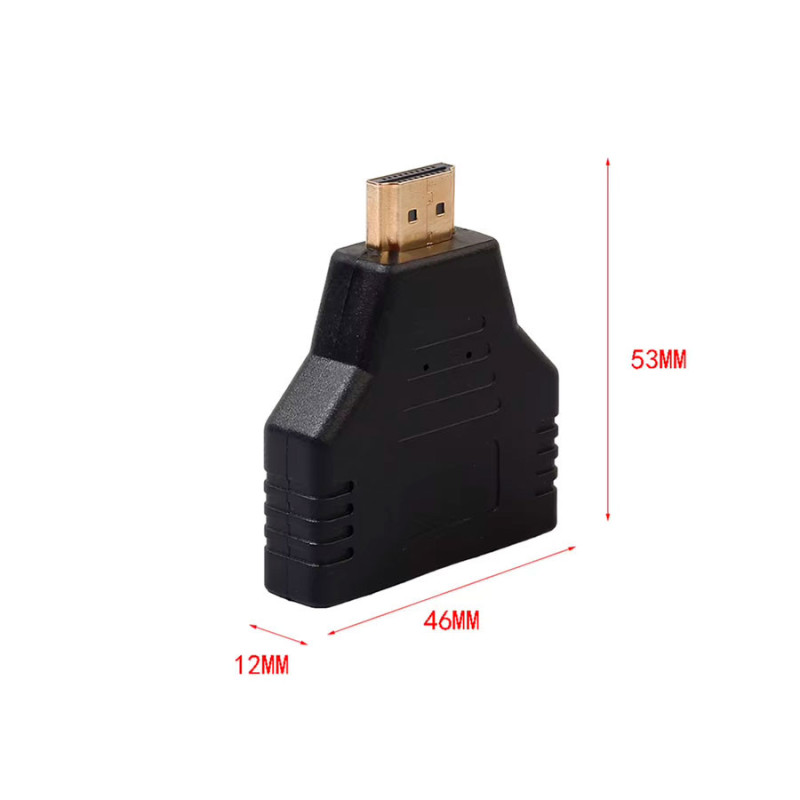 Adaptador Convertidor HDMI Macho A Dos HDMI - Imagen 4