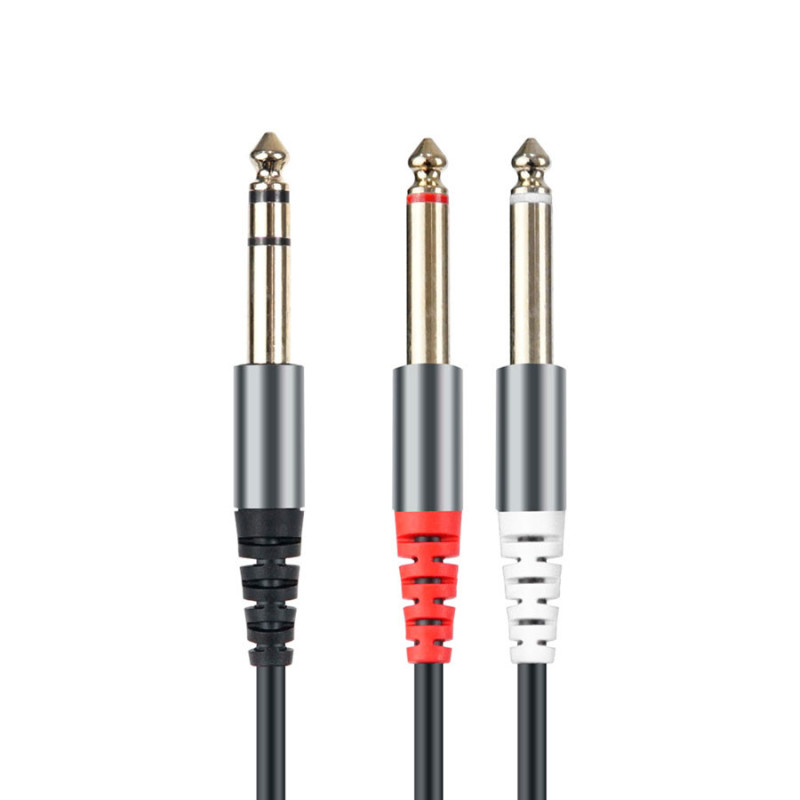 Cable Plug 6.5mm Stereo A Dos Plug 6.5mm Mono 1.5 - Imagen 4