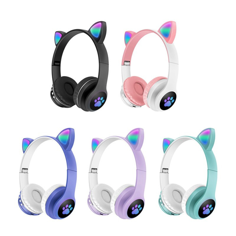 Auriculares Bluetooth Patitas Luz Led Orejas de - Imagen 6