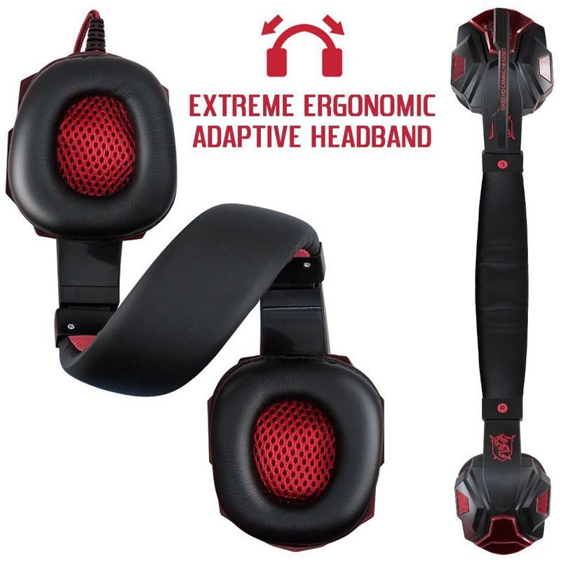Auricular Gamer Para PS4 o PC Microfono Luz Led - Imagen 4