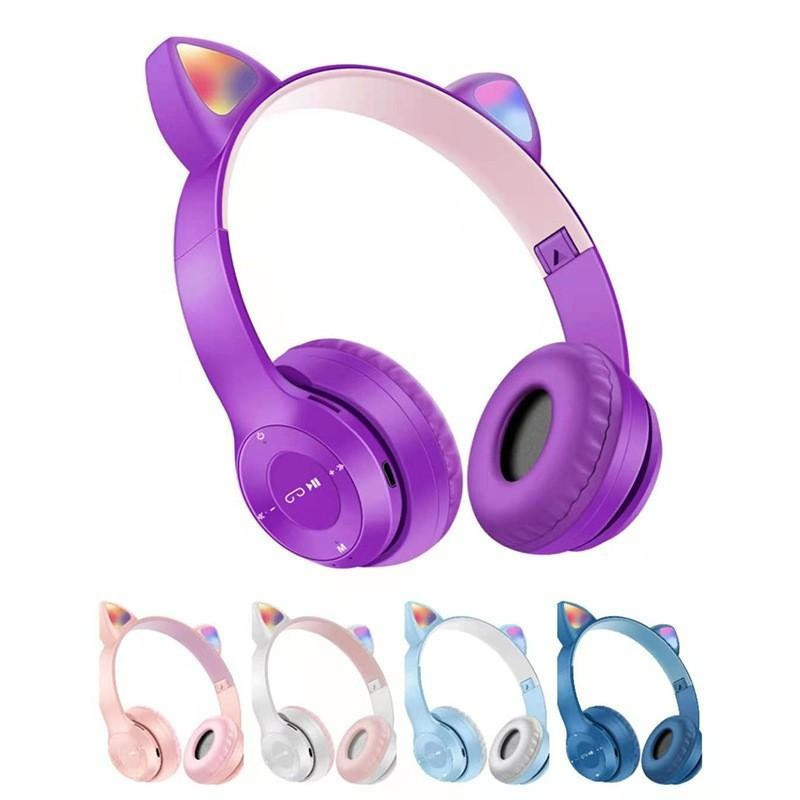 Auricular Bluetooth Orejas Gato Luz - Imagen 4