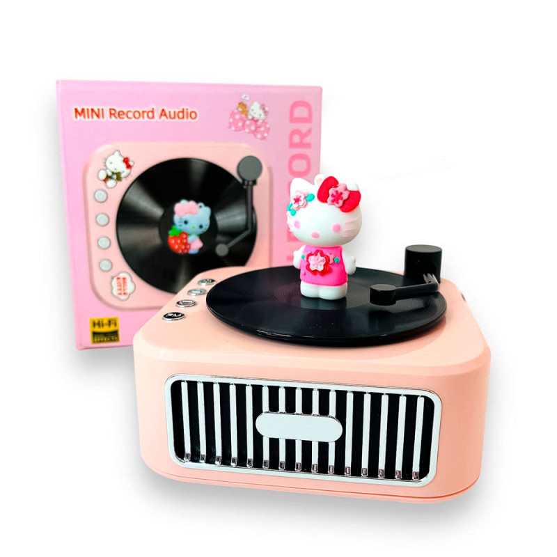 Parlante Bluetooth Recargable Estilo Tocadiscos Varios - Imagen 4