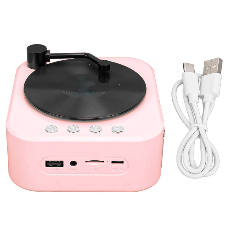 Parlante Bluetooth Recargable Estilo Tocadiscos Varios - Imagen 6