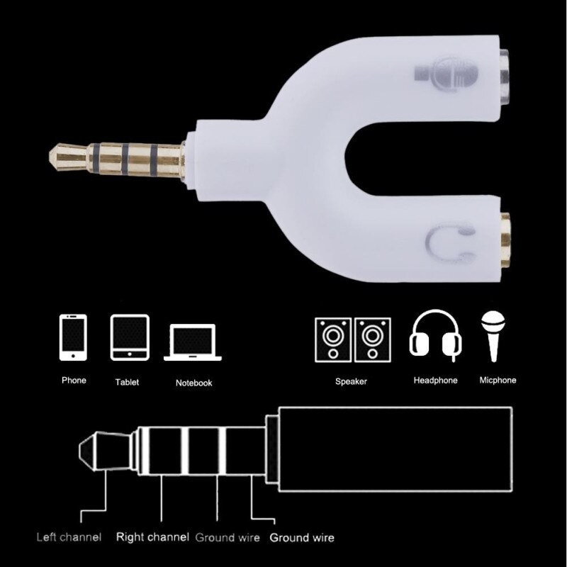 Adaptador Y Splitter De Auricular Mic Trrs Macho A 2 - Imagen 6