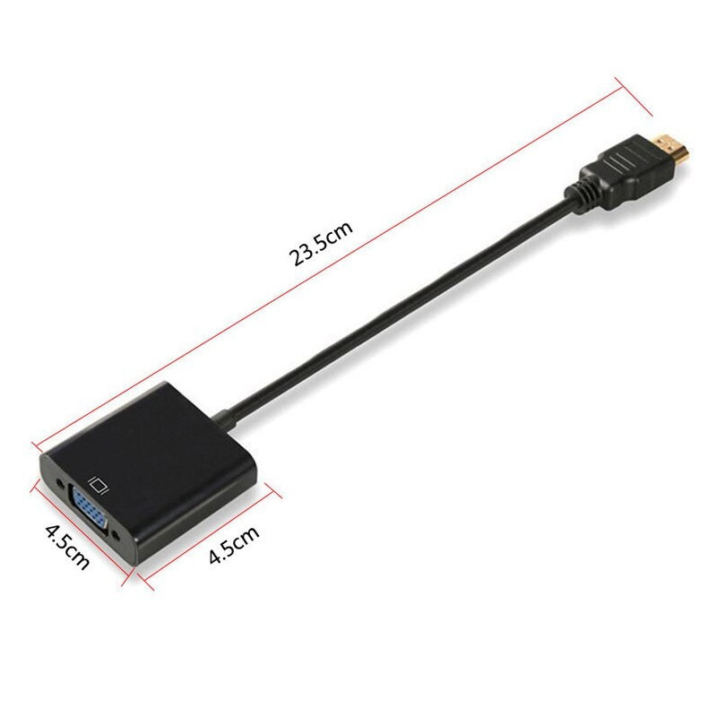 Conversor Cable Hdmi A Vga + Audio Monitor - Imagen 5