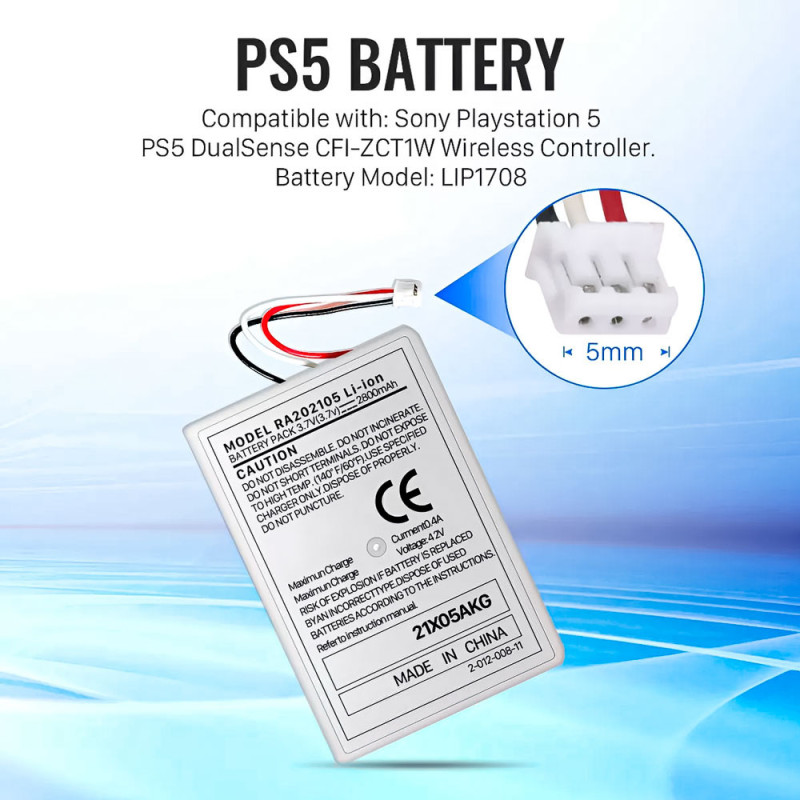 Bateria Repuesto Para Joystick Control De Ps5 + - Imagen 5