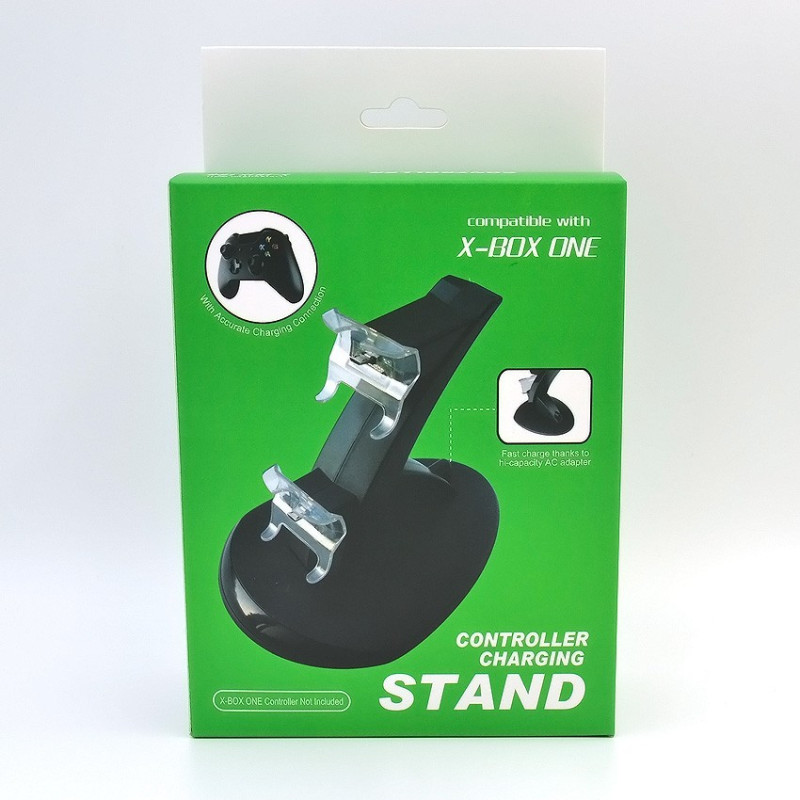 Base Cargador Soporte Doble Joystick Xbox One Juegos - Imagen 2