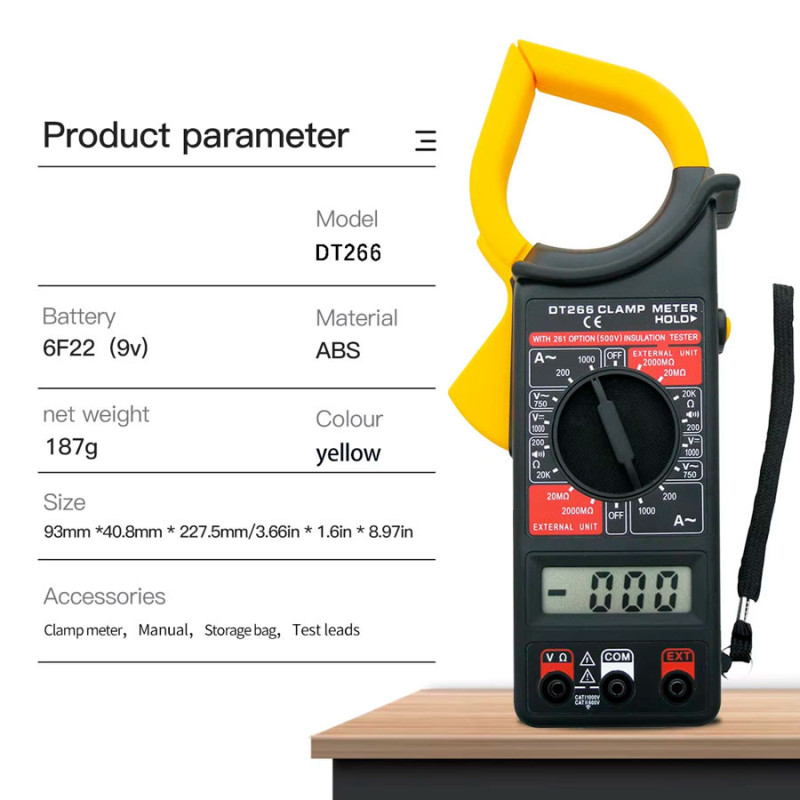Pinza Amperometrica Digital Multiples Usos Con - Imagen 4