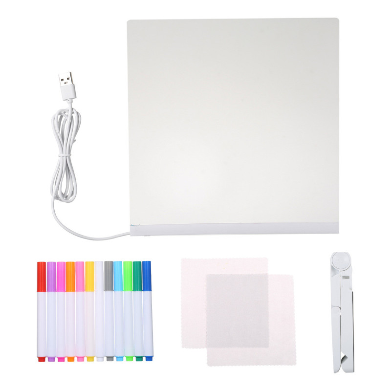 Pizarra acrílica transparente LED con - Imagen 6