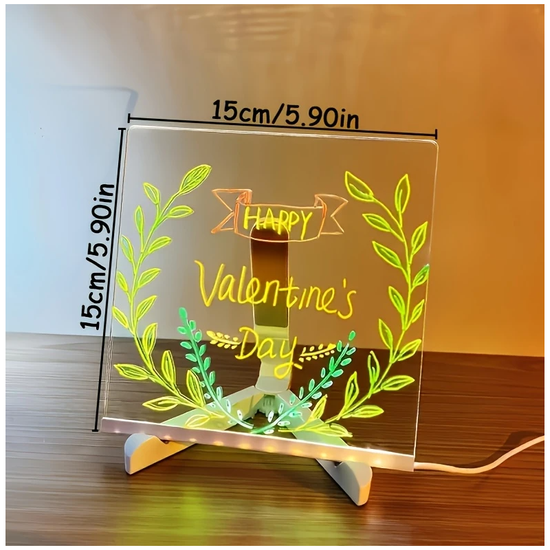 Pizarra acrílica transparente LED con - Imagen 8