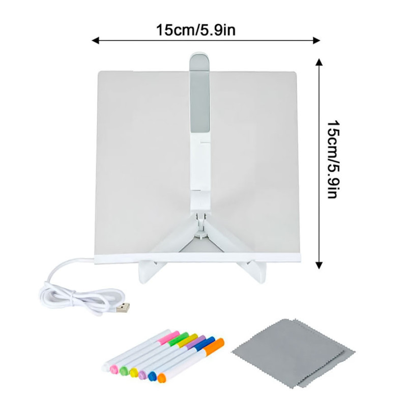 Pizarra acrílica transparente LED con - Imagen 9