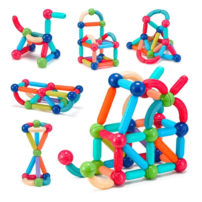 Bloques Magneticos Juguete para Armar Magnetic Stick 100 - Imagen 2