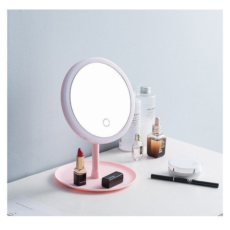 Espejo Doble Aumento 360° Luz Led Maquillaje Carga - Imagen 3
