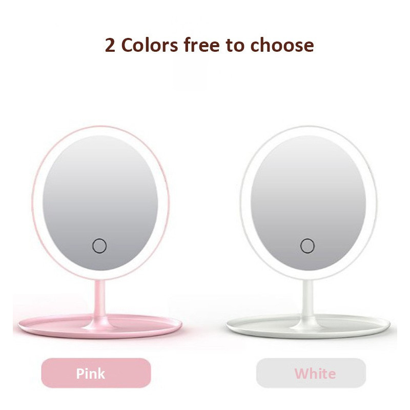 Espejo Doble Aumento 360° Luz Led Maquillaje Carga - Imagen 5