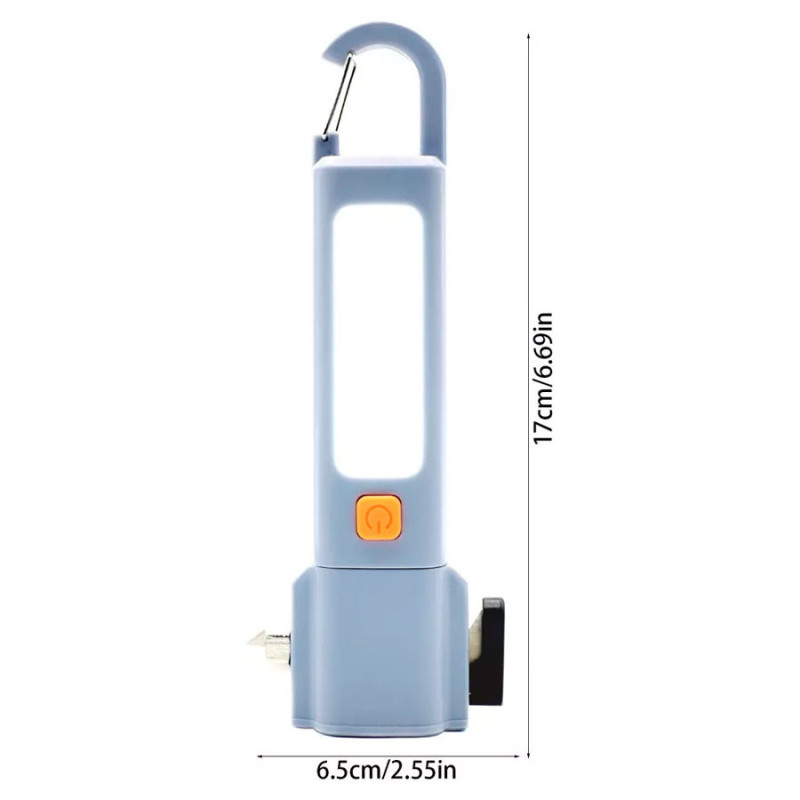 Linterna Tactica 4 En 1 Martillo Cortador Led Ajustable Linterna - Imagen 6