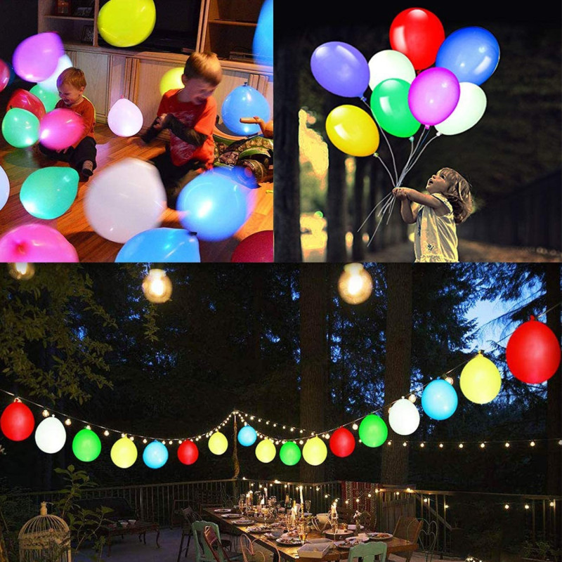 Globos Luz Led Luminosos Colores Varios Fiestas Pack - Imagen 4