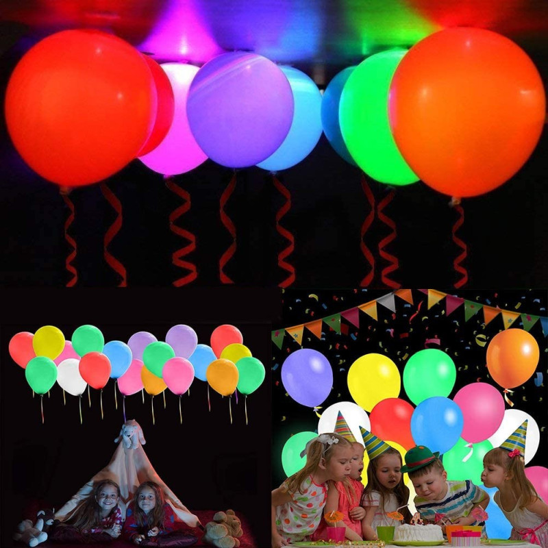 Globos Luz Led Luminosos Colores Varios Fiestas Pack - Imagen 5