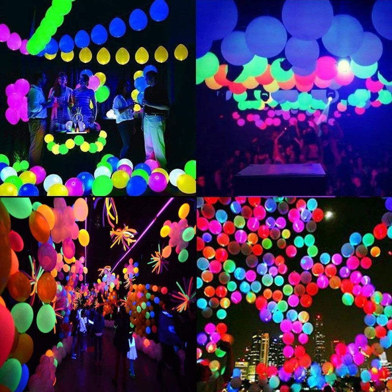 Globos Luz Led Luminosos Colores Varios Fiestas Pack - Imagen 6