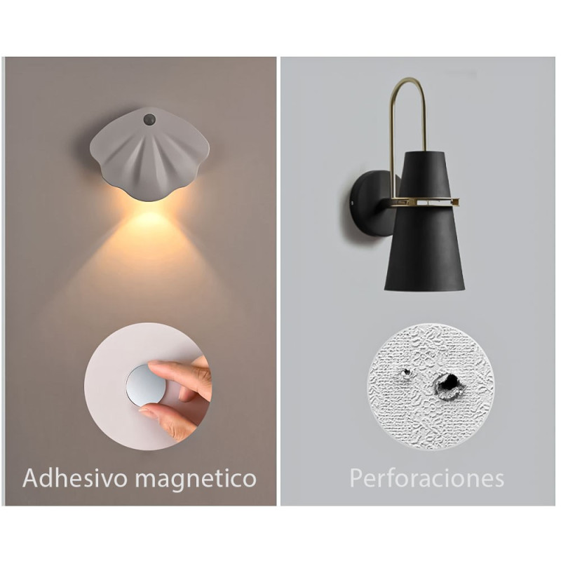Luz De Pared Regulable Con Sensor De Movimiento Carga USB - Imagen 5