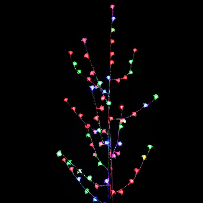 Arbol De Navidad Con Diseño Flor Luz Led Rgb - Imagen 3