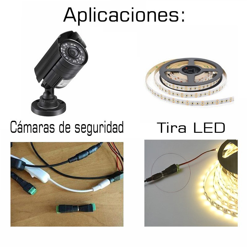 Ficha Plug Macho Jack 5.5 X 2.1mm Bornera Led Camaras - Imagen 2