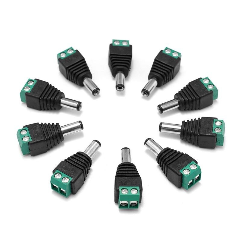 Ficha Plug Macho Jack 5.5 X 2.1mm Bornera Led Camaras - Imagen 4