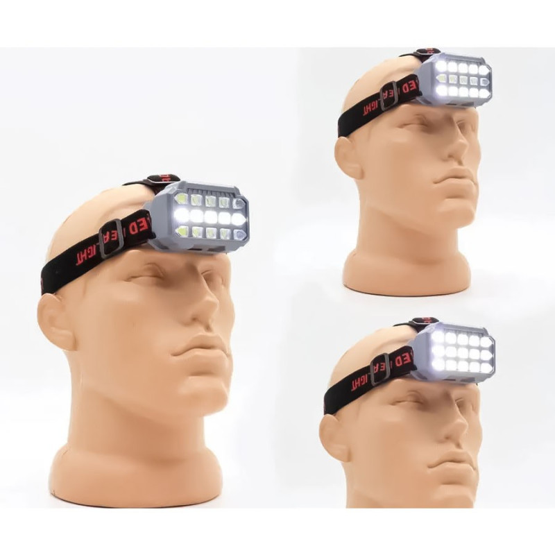 Linterna Minera Led Recargable Con Cabezal Elastico Ajustable - Imagen 4