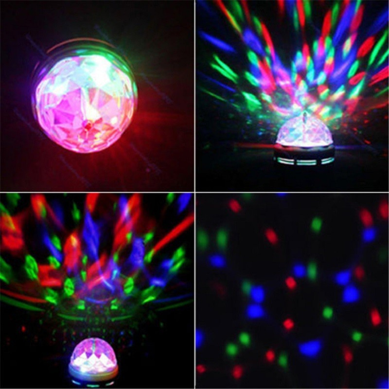 Foco Led RGB Giratorio Bombilla Discoteca Multicolor Rotating - Imagen 2
