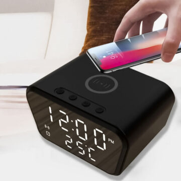 Alternative view of Reloj Despertador Digital Con Cargador Inalambrico QI Wireless