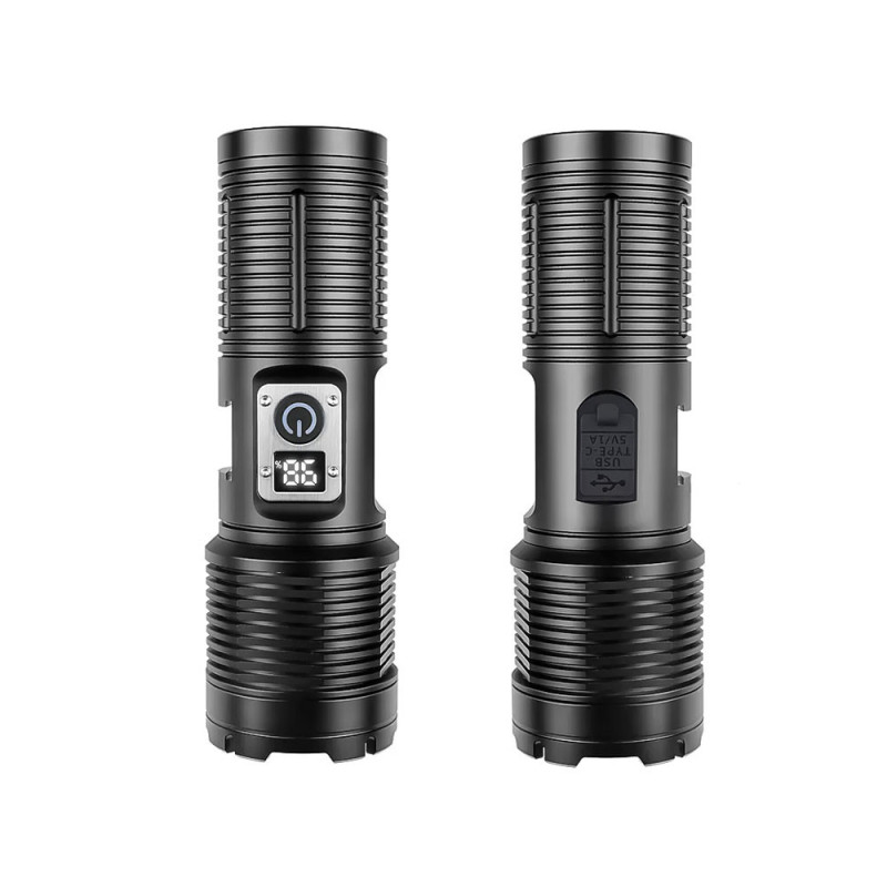 Linterna LED Y COB 30W Recargable Con Zoom 11 Modos De Luz IPX7 - Imagen 4