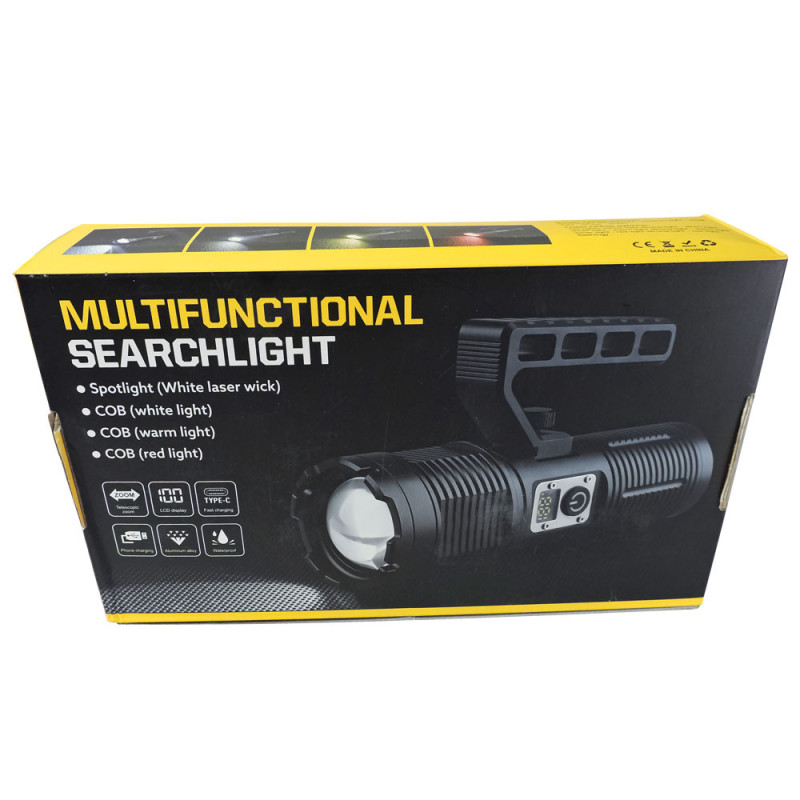 Linterna LED Y COB 30W Recargable Con Zoom 11 Modos De Luz IPX7 - Imagen 6