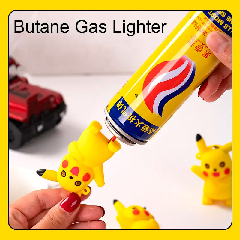 Encendedor De Llama Abierta A Gas Butano Pikachu Con Luz - Imagen 3