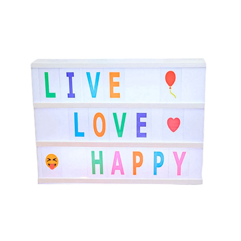 Cartel Luminoso Led Letras Numeros Y Emojis Light Box Cinebox - Imagen 3