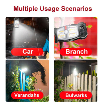 Alternative view of Lampara Recargable Con Carga Solar Clip Broche Para Camping Y