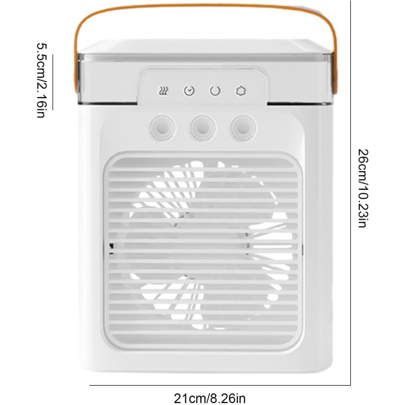 Ventilador 3 Aspas Con Humificador 3 Velocidades Led - Imagen 4