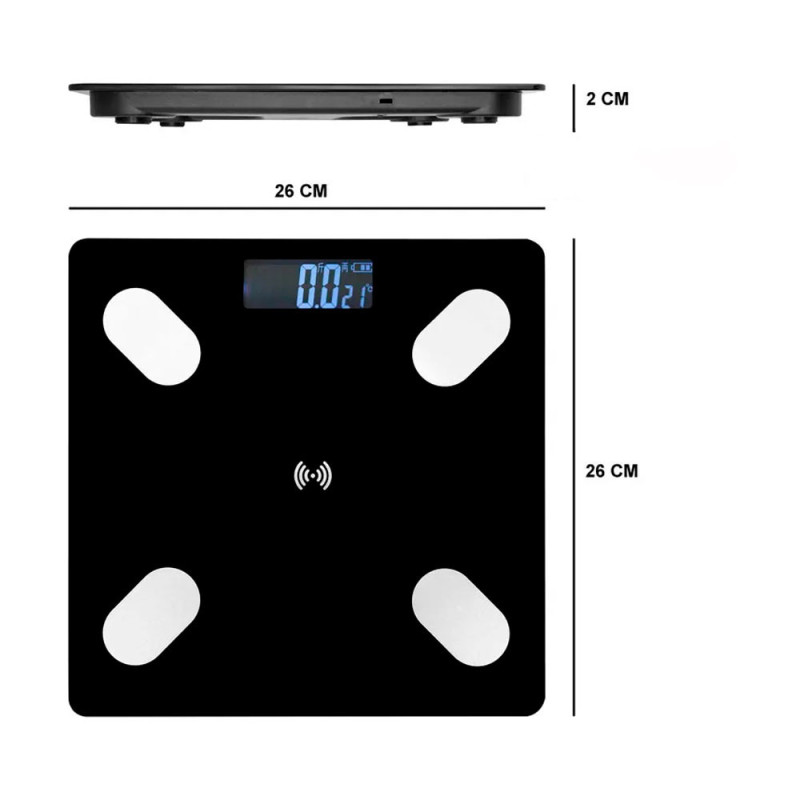 Balanza Inteligente Bluetooth Con App Bascula De Vidrio - Imagen 3