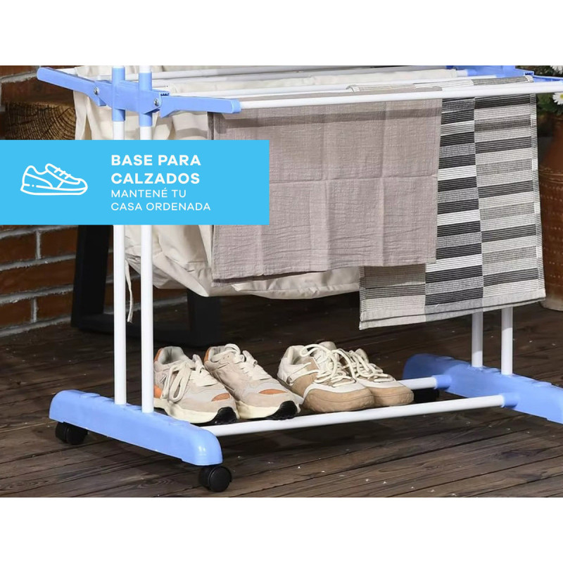 Tender Vertical Para Ropa Con Ruedas Plegable 3 - Imagen 4