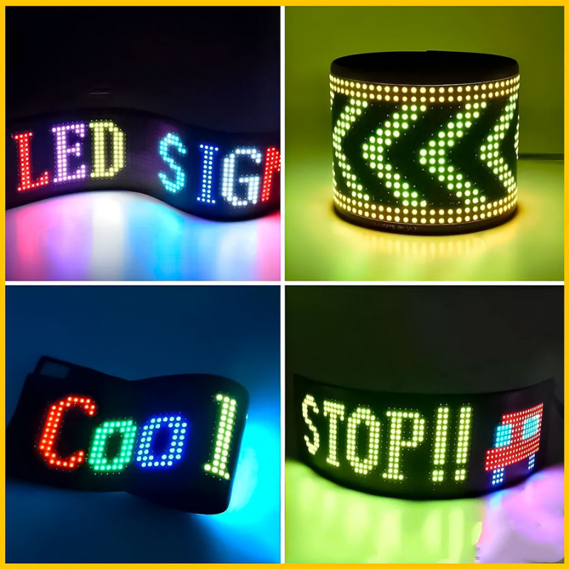 Cartel Led Panel Flexible Para Auto Ojo Personalizable App - Imagen 3